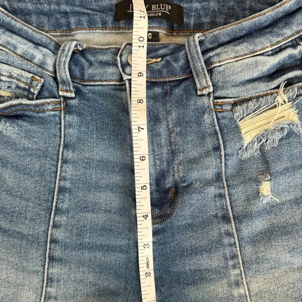 Judy Blue Distressed Denim Shorts - Picture 4 of 6